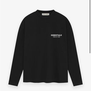 Fear of God Essentials Black Long Sleeve Tee